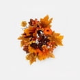 thumbnail image 2 of Fall Candle Rings Fall Decorations for Home Thanksgiving Decorations Artificial Maple Leaf Pumpkin Berry Candle Wreath for Table Centerpiece by MPOISVA, 2 of 8
