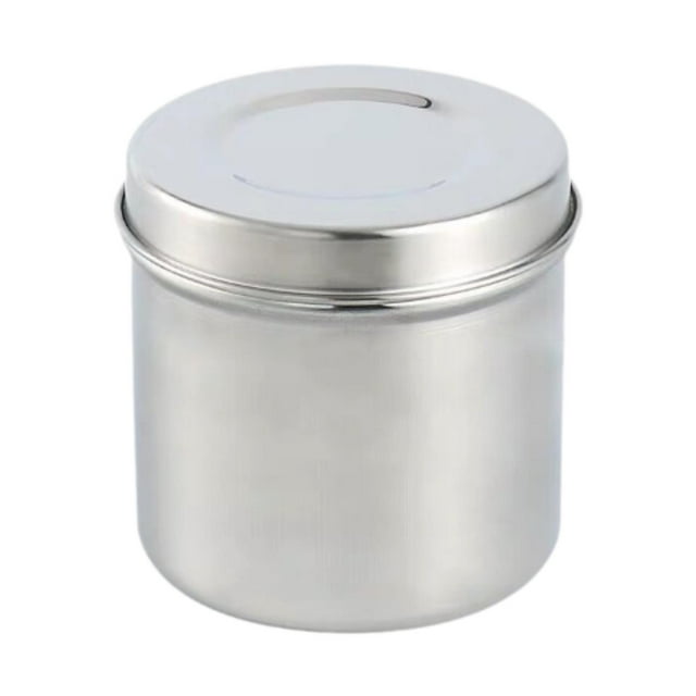 Tarro de Ungüento Médico de Acero Inoxidable, Soporte para Bolas de Algodón, nal con Tapa, Dispensador de Bolas de Algodón para Salón 8 cm x 84 cm