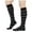Dark Gray, variant on Womens Striped Knee High Socks Girls Funny Novelty Athletic Colorful Stripe Cute Stockings Tube Socks One Size