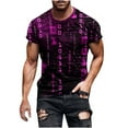 thumbnail image 2 of CEHVOM T-Shirt Rayé Homme Manches Courtes, Hauts Décontractés Rayés Homme, T-Shirts Rayés Basiques Été 2024 Homme, Chandail Décontracté Col Rond Entraînement Physique Sport T-Shirt Blouse, 2 of 4