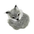 thumbnail image 2 of AURORA TRADE Cute Simulation Fox Lovely Realistic Mini Animal Figure Plush Toy Ornament Plastic Faux Fur Fox Figurines Animal Model Ornament Car Decoration, 2 of 8
