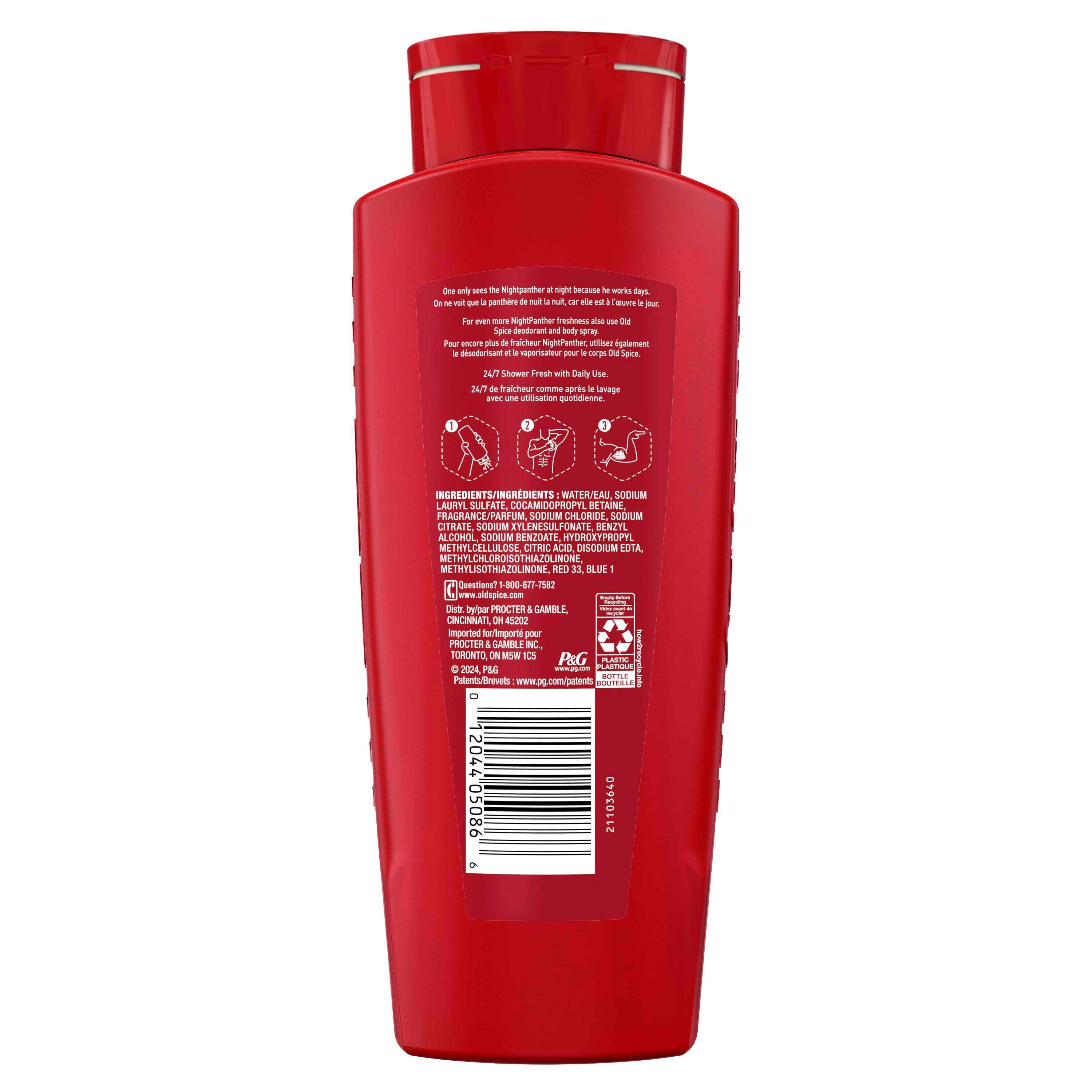 Nettoyant pour le corps Old Spice pour hommes, NightPanther