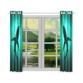 thumbnail image 3 of MYPOP Shark Blue Deep Sea Window Curtain Kitchen Curtain 26x39 inches (Two Pieces), 3 of 3