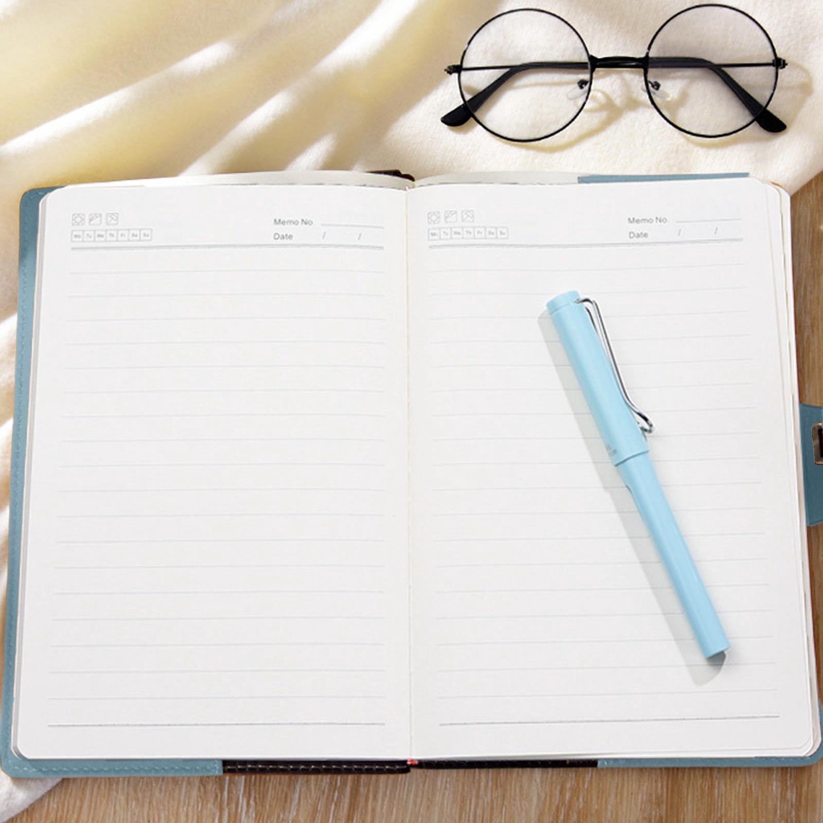 Lock Diary, Vintage Lock Journal, Refillable Personal Locking Diary, for Daily Writing and Recording Privacy Protection Blue