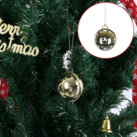 

Pgeraug Small bell Christmas Bells Christmas Tree Ornaments Pendants Wrought Iron Metal Pendants Hangs Gold