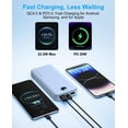 thumbnail image 4 of Cargador portátil citicr 12000 mAh con cables y enchufe integrados, 4 of 8