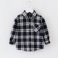 thumbnail image 2 of Adeawade Tops For Boys 7-8 Years Kids Flannel Jacket Plaid Long Sleeve Lapel Button Down Shacket Pockets Shirt Top Coat Outwear Relax Fit Outfits Grey, 2 of 3