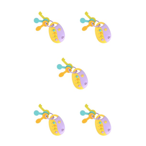 Bewildely Plástico Niños Música Vehículo Llave Control remoto Intermitente Juguete Cumpleaños Regalo de Navidad Amarillo con llaves Type2 NO2 Bewildely CBP299248