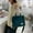 Green, variant on TAIAOJING Women's Tote Bag Girls' Polyester New Small Square Bag Korean Fashion Portable One Shoulder Drawstring Crossbod Bag