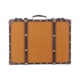 thumbnail image 1 of Baúl de cuero vintage con detalles de madera Estuche de almacenamiento de viaje, caja de equipaje antigua para decoración del hogar para regalo de boda de lujo, 1 of 4