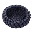 thumbnail image 4 of Cama nido para gatos tejida a mano, rascador portátil redondo Flexible, resistente, cálido, antideslizante Azul oscuro, 4 of 8