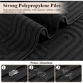 thumbnail image 5 of Enyhom Geometric High-low Cut Kitchen Rugs Sets of 3, Washable Nonslip Kitchen Mats for Floor, 20"x32"+20"x48"+20"x59", Black, 5 of 6