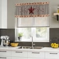 thumbnail image 4 of Red Texas Star Farmhouse Curtain Valances for Windows, Kitchen Valance Window Treatments Panel 2 Pack, Black Plaid Berry Country Rod Pocket Short Curtains for Bathroom Bedroom 42 x 18 Inch, 4 of 8