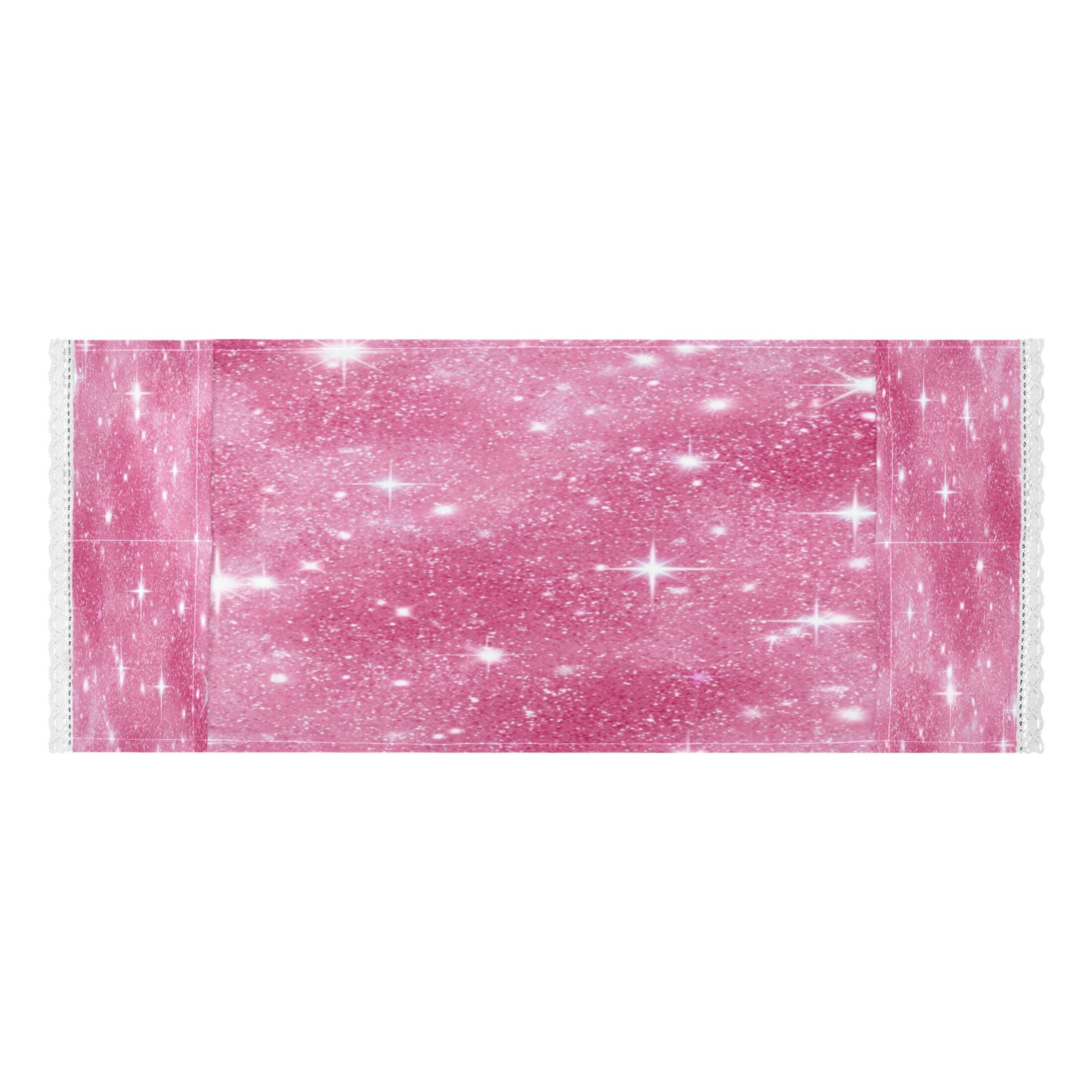 Dustproof Washing Machine Cloth Washer and Dryer Top Covers, Fridge Dust Cover, With Storage Bags Pink Glitter Background