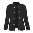 thumbnail image 5 of YDFCWXW Women's Double Slim Fit Blazers Notch Lapel Work Office Suits Casual Open Front Blazer Black, S, 5 of 5