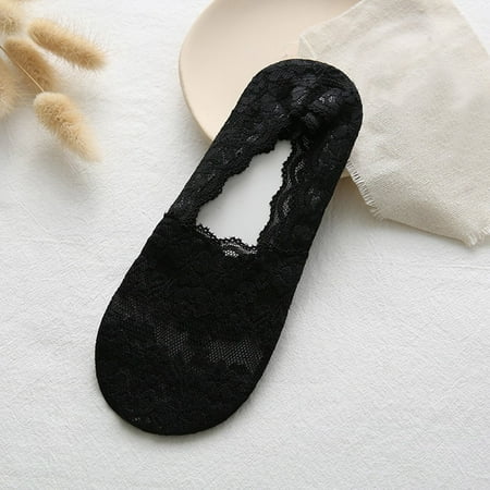 

5 pairs Womens Liner Socks Low Cut Non Slip Ankle Socks Hidden Cushioned Socks For Flat Boat womens socks Color random