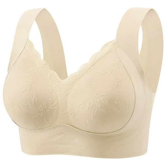 FYDUU Minimizer Bras for Women Casual Thin Breathable Top Bra Underwear Without Steel Ring Gathering Support Push Up Bras