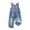 Blue, variant on Curuila Toddler Girls Romper Solid Color Sleeveless Denim Overalls With Adjustable Straps Comfortable Bodysuits Blue Size 12-18 Month