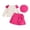 Hot Pink, variant on Hessimy Toddler Boys Girls Spring Summer Valentine's Day Outfits Ruffle Bowknot Long Sleeve Sweatshirt & Pants 2Pcs Set(Sky Blue,6-9 Months)