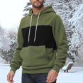 thumbnail image 2 of Men's Fleece Hooded Sweatshirt Long Sleeve Pullover with Kangaroo Pocket Casual Workout Gym Comfortable Top, 2 of 7