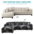 thumbnail image 4 of XYKA Clearance Stretchable L-Shaped Sofa Cover Set Elastic Washable Couch Slipcover for 2-Seater (55-74 Inch) + 3-Seater (74-90 Inch) Slipcovers for Sectional Sofas High-Elastic Polyester Fabric Again, 4 of 6