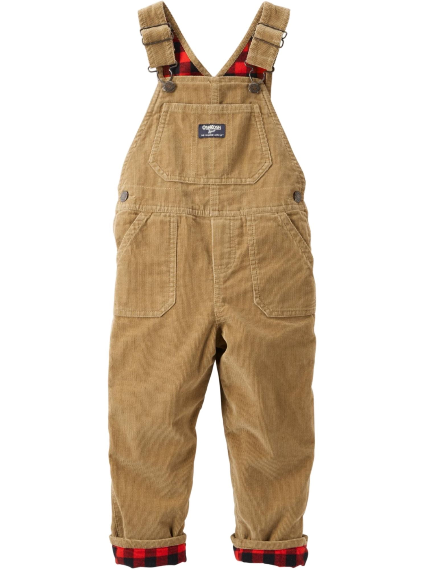 Oshkosh B'gosh OshKosh Infant Boys Tan Corduroy Overalls Cotton Pant
