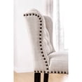 thumbnail image 2 of Wooden Counter Height Wingback Chair Ivory and Black - Set 2, 2 of 3