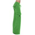 thumbnail image 6 of Women's Wide Leg Yoga Pants High Waisted Cargo Flare Lounge Pants Plus Size Stretch Bootcut Sweatpants with Pockets Mint Green, 6 of 7