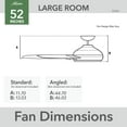 thumbnail image 6 of Hunter 52 inch Indoor Ceiling Fan No Light with Remote Control - White Ceiling Fan without Light, Standard Mount, 3 Blades, For Bedroom, Living Room, or Kitchen - Malden 52605, Matte White, 6 of 17