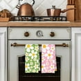 thumbnail image 3 of Abstract Boho Floral Kitchen Towels Set of 2, Maximalist Colorful Flower Hand Towels for Bathroom Decor, Mid Century Modern Dish Tea Towels for Kitchen Decor, 16x24 Inch, 3 of 6