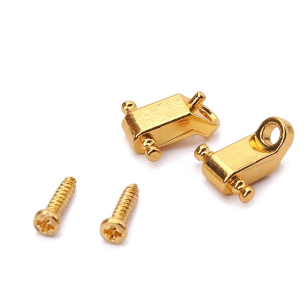 Houderco 2Jgo Roller String Tree Retiene Cuerdas Guitarra Eléctrica Color Dorado