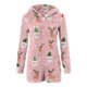 thumbnail image 2 of Puyaiuu Women's Christmas Pajamas Fleece Onesie Warm Winter Pjs Santa Claus Printed Bodycon Romper Hooded Jumpsuits for Women One Piece Pajama Gift, 2 of 7