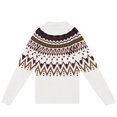 thumbnail image 4 of Chandail de Noël pour Femmes Cardigan Chaud Imprimé Tricoté Mode Chandail Mi-Long Col Rond Blouse Décontractée, 4 of 6