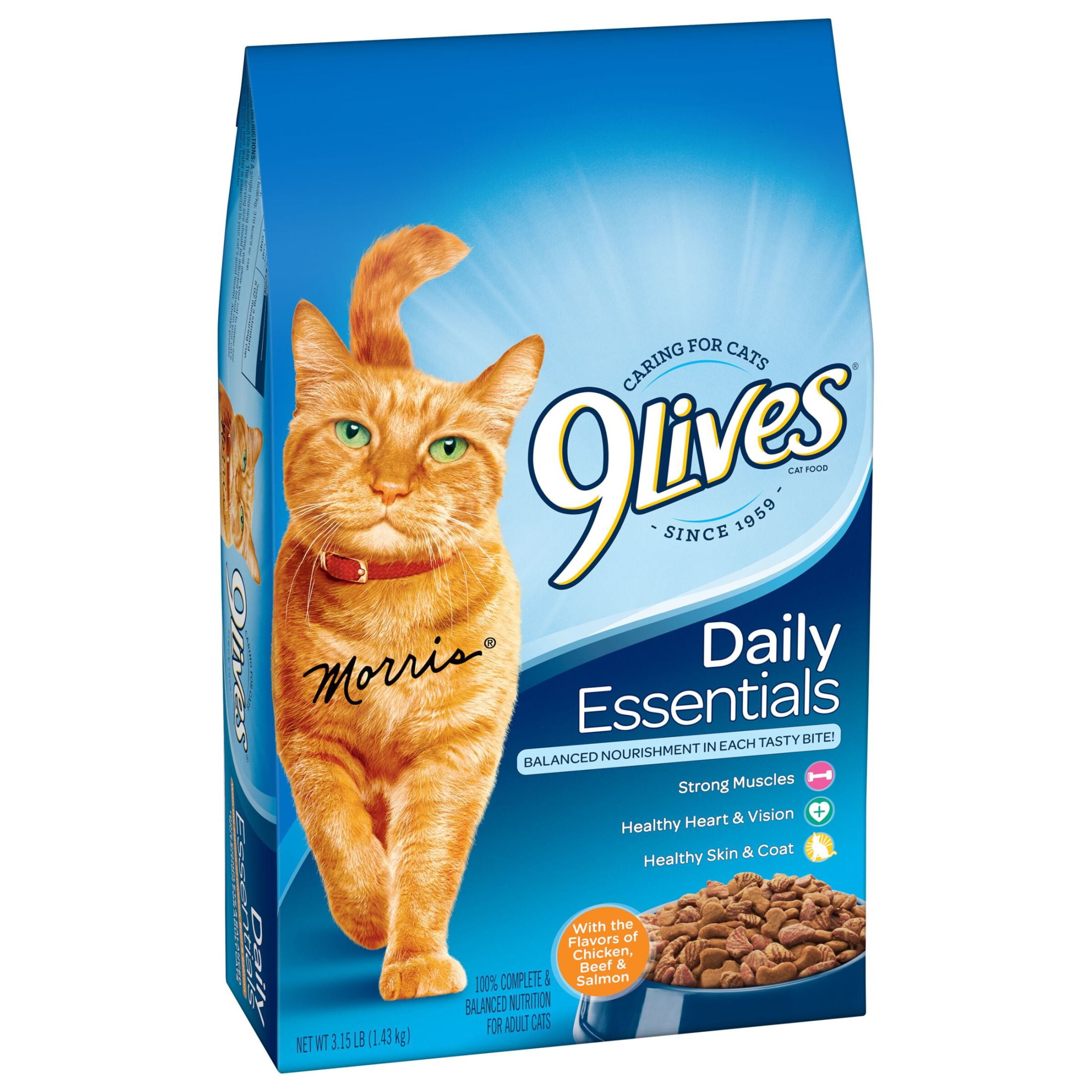 9Lives Daily Essentials Dry Cat Food, 3.15 lb. Bag