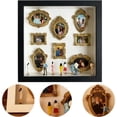 thumbnail image 5 of ERTZAE&nbsp;DIY Museum Silhouette Box,Lighted Shading Box Frame Set with Gold Frame & Figurine,25cm Black,DIY Photo Family Memory Display,Frame Silhouette Boxs,Merch Display, 5 of 6