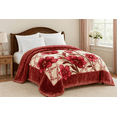 thumbnail image 2 of DDBOZE Organic Heavy Fleece Blanket – Queen Size Super Soft Cozy Warm Korean Mink Style Blanket for Winter, ,1 PLY ,Burgundy, 2 of 5