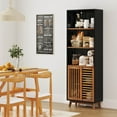 thumbnail image 6 of Costway 70” Bookshelf, 5-Tier Bookcase with Reversible Adjustable Shelf & Sliding Doors, 6 of 11