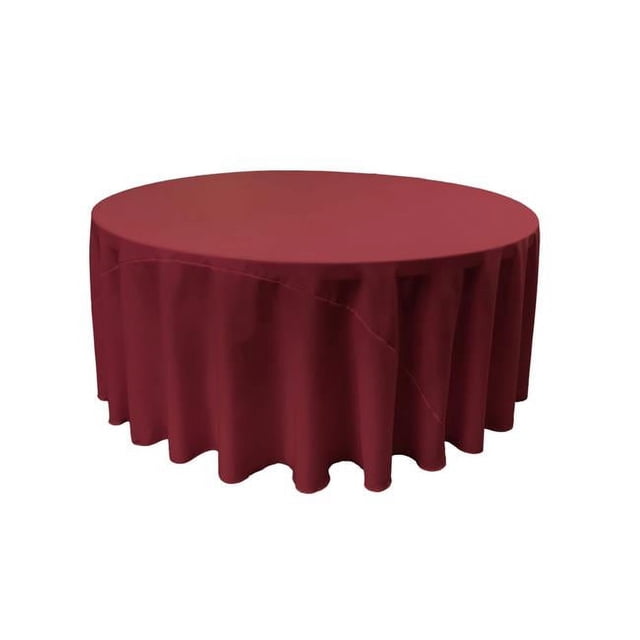 LA Linen TCpop108R-CranberryP28 Polyester Poplin Tablecloth, Cranberry - 108 in. Round
