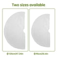 thumbnail image 2 of Premium Faux Rabbit Fur Christmas Tree Skirt - 90cm White Soft Plush Double-Layer Design with Slit & Sticky Closure, Reusable Xmas Decoration for Home/Office/Party, Machine Washable & Foldable, 2 of 7