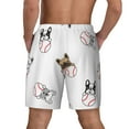 thumbnail image 4 of Goofa Bbaseball Dog Printed Men's Swim Trunks Board Shorts Quick Dry Mens Swimming Trunks with Compression Liner,Breathable Fit Hawaii Beach Shorts-XX-Large, 4 of 9