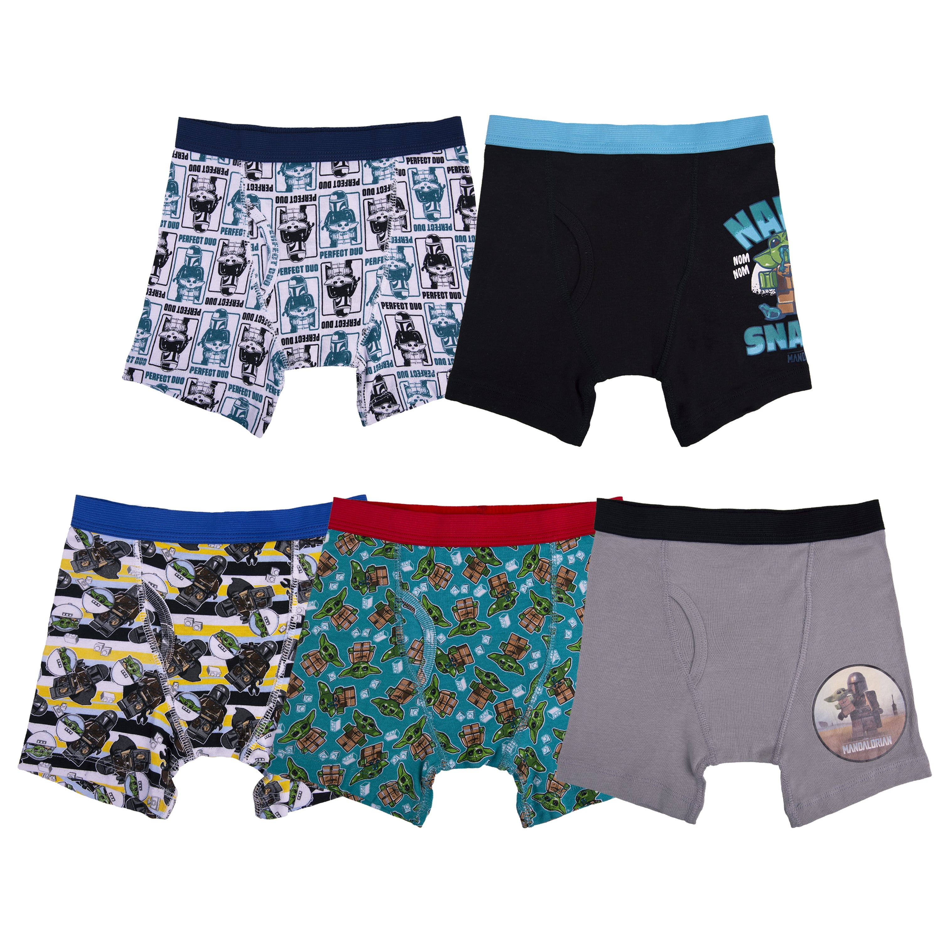Star Wars Boys Mandalorian Boxer Briefs, 5 Pack