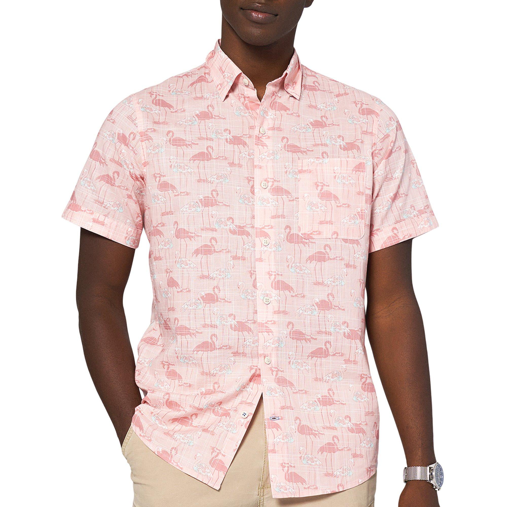IZOD Uniform Young Mens Short Sleeve Button-down Oxford Shirt 
