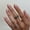JP3438 [Glue model], variant on Simple French white beveled edge wearing nail gold striped fake nail manicure almond type repeatable nail piece wholesale