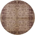 thumbnail image 1 of Ahgly Company Indoor Round Mid-Century Modern Chestnut Brown Oriental Area Rugs, 6' Round, 1 of 6