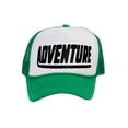 thumbnail image 1 of Men's Adventure Hat Outdoor Trucker Cap, White/Kelly Green, 1 of 2