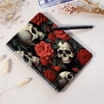 thumbnail image 4 of Spiral Notebook,College Ruled Journal,8.26" x 5.71" 50 Sheets/100 Pages,2 Pack - Skulls And Red Roses in The Style of Vector Art, 4 of 7