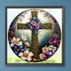 thumbnail image 1 of Cuadros Decorativos Pintura de diamante 5D DIY Taladro redondo completo Se Crucifixio Decoración para el hogar Arte Craft 2pcs DQrwqpou embutido en tela, 1 of 7