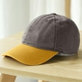 thumbnail image 2 of Hat Old Retro Design Adjustable Unisex Washed Plain Baseball Cap for Beach, 2 of 10