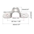 thumbnail image 2 of 12mm Rigid Pipe Strap, 304 Stainless Steel, 2 Hole Clamps, 10 Pcs, 2 of 3