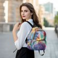 thumbnail image 6 of JIALIOU Mini Backpack Purse for Women Quilted Casual Daypack Small Travel Shoulder Bag, Colorful Galaxy with Stars, 6 of 7